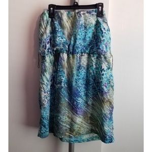 City Triangles Aqua Strapless Dress